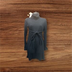 NWT $240 vintage juicy couture Y2K black jersey turtleneck dress small s l/s